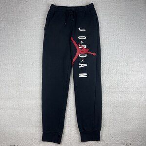 Nike Air Jordan Sweatpants Men S Black Graphic Jumpman Jogger CZ1665-010